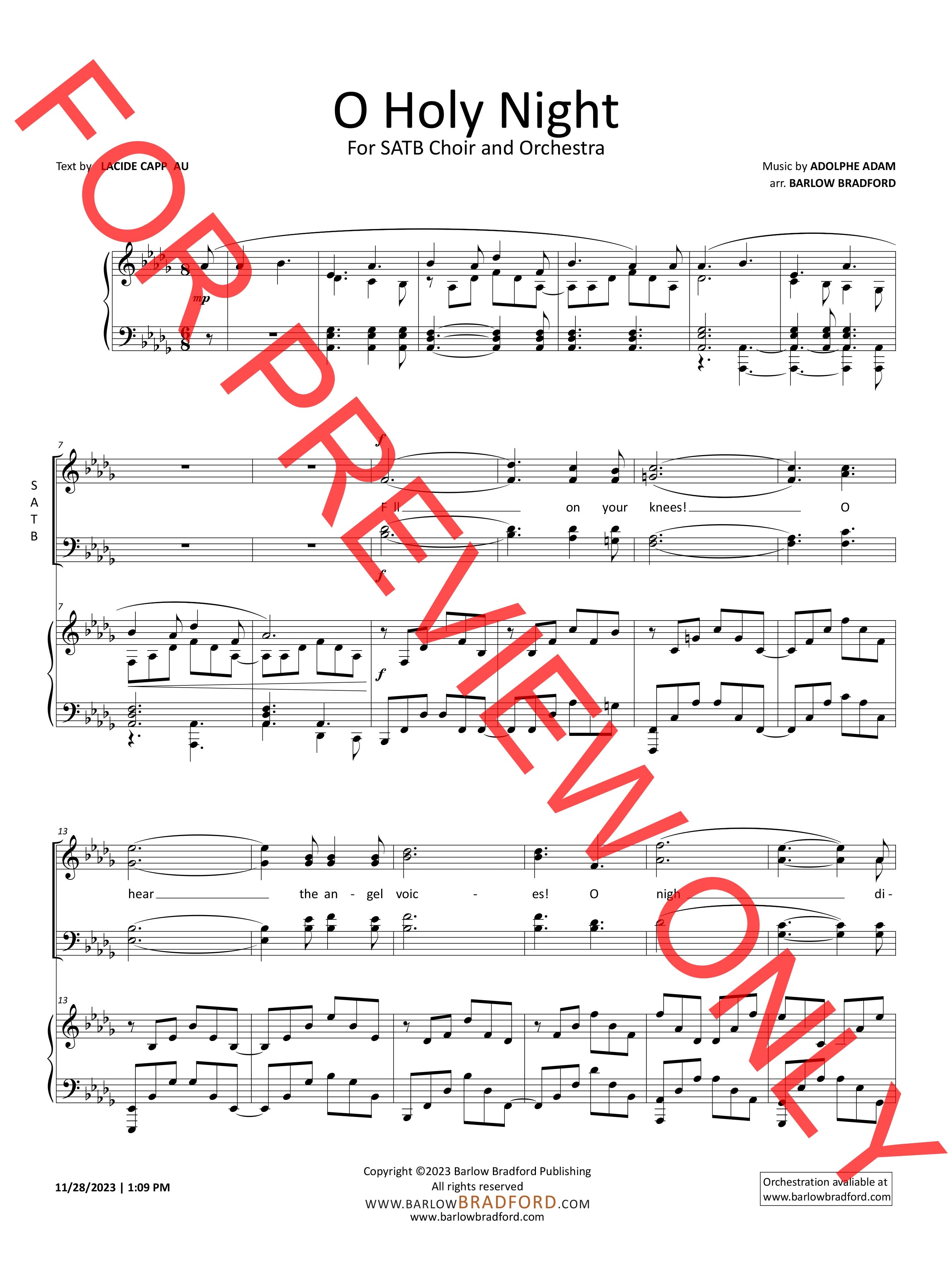 O Holy Night - arr. B. Bradford